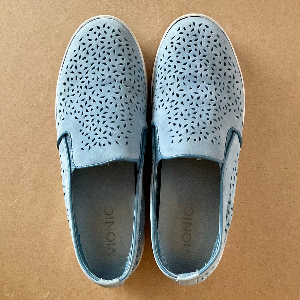 Blue Leather Loafers
